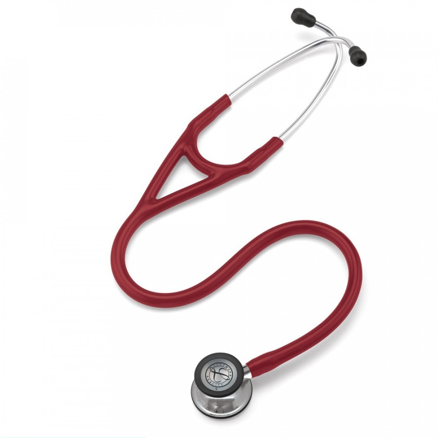 Ống nghe y tế 3M Littmann Cardiology IV, mặt nghe phủ gương, dây nghe màu đỏ Burgundy, 27 inch, 6170