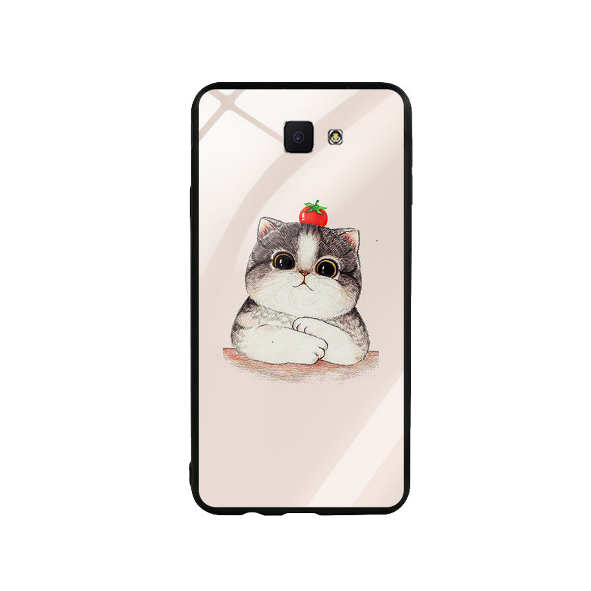 Ốp Lưng Kính Cường Lực cho điện thoại Samsung Galaxy J7 Prime - Cat 05