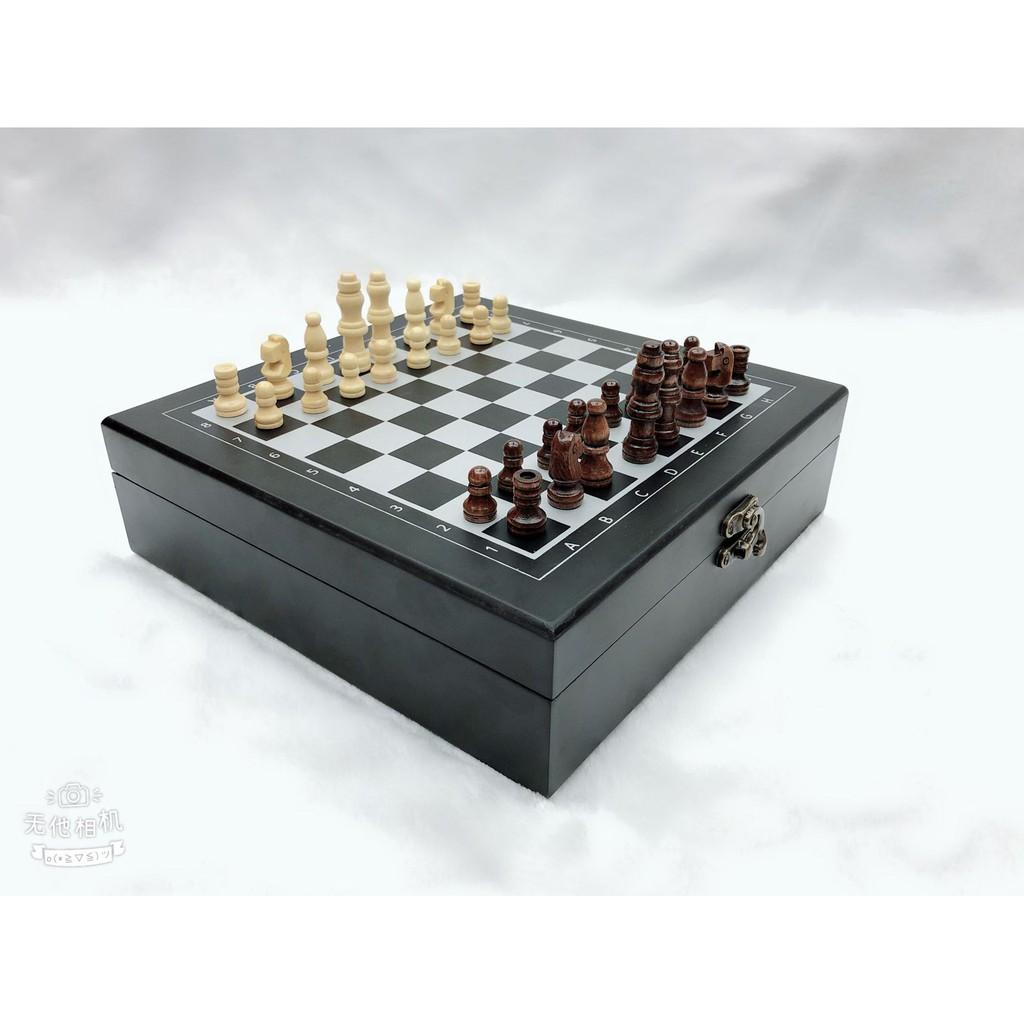 Bộ cờ vua bằng gỗ cao cấp 4 trong 1 - Hàng xuất Châu Âu và Mỹ