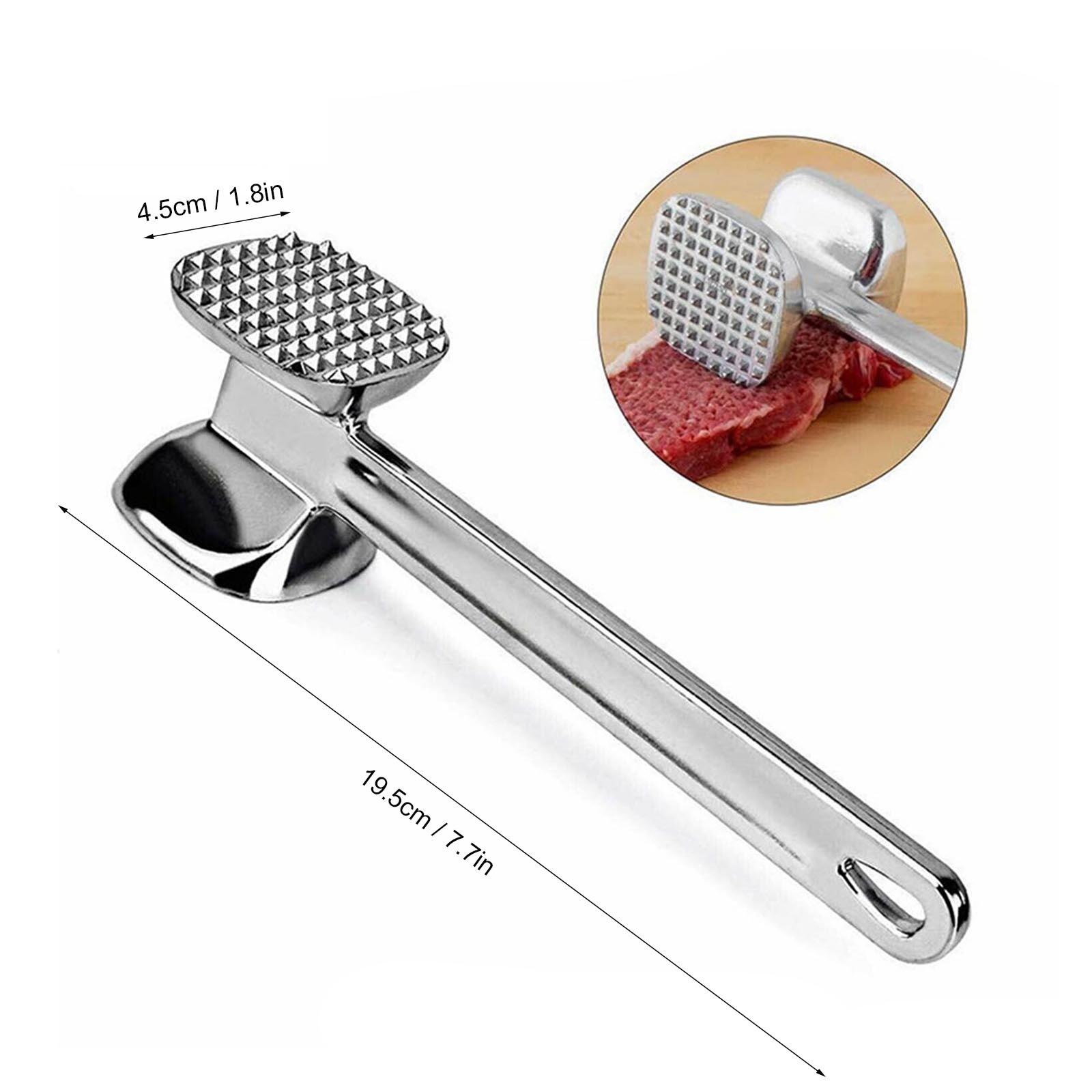Dụng cụ búa làm mềm thịt với đinh hai mặt, làm thịt bò, bít tết, gà, cá