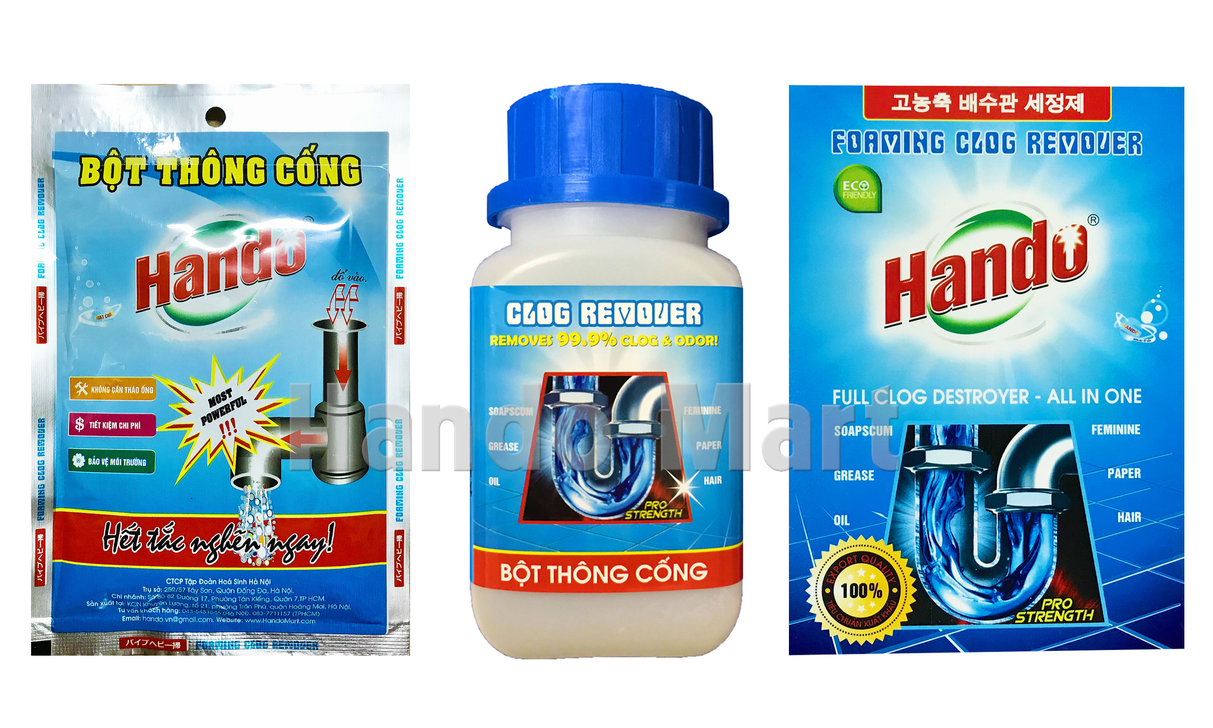 Bột thông cống cực mạnh Hando 100g Nội Địa