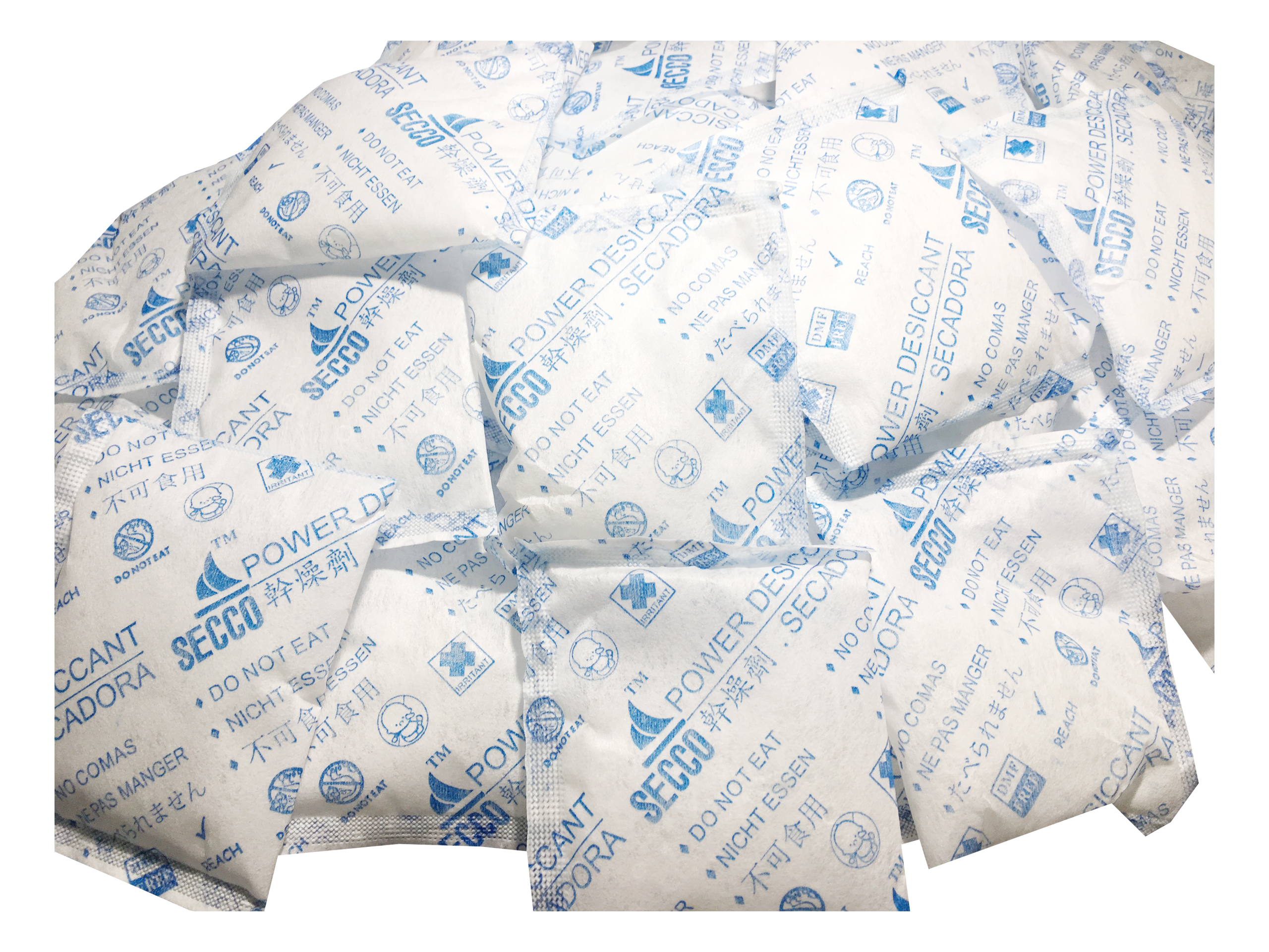 Gói hút ẩm Secco silica gel 20gr (gói 50 túi)- bảo quản hàng hóa, thuốc, thực phẩm, đồ gỗ, khô không ẩm móc - Chính hãng - Vải trắng - Chữ to xanh 2 mặt.