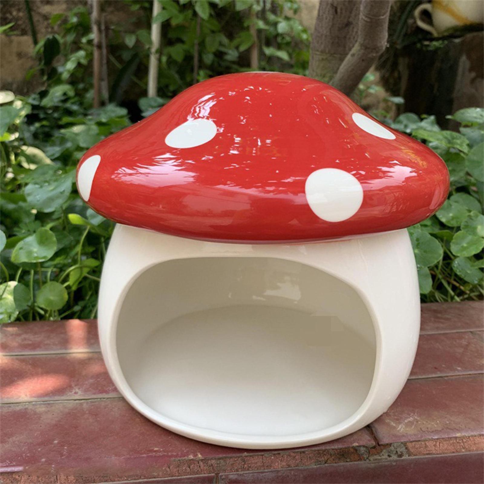 Hamster Houses Hideouts Chinchillas Mushroom Ceramic Hamster Habitat Hideout