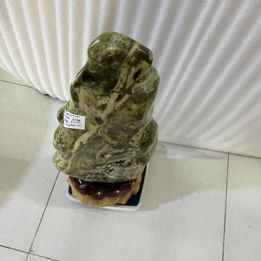 Cây đá trấn trạch màu xanh Cao 64, nặng 24 kg cho người mệnh Hỏa và Mộc
