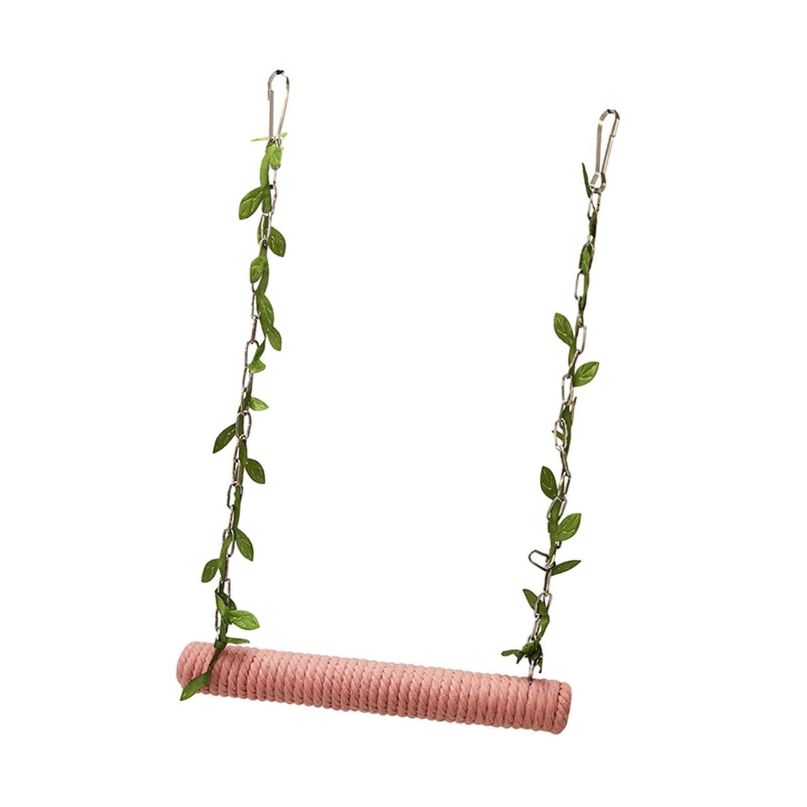 Wooden Birds Parrots Stand, Bird Hanging Hammock, Climbing Chicken Perch Ladder Stand for Indoor Outdoor