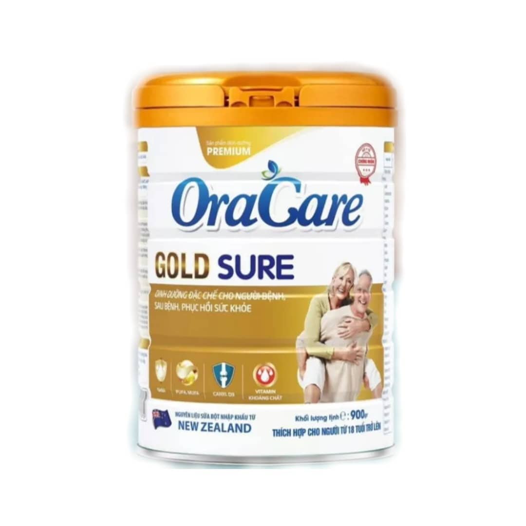 Combo 3 lon Sữa Oracare Gold sure lon 900gr - Tặng ấm đun siêu tốc