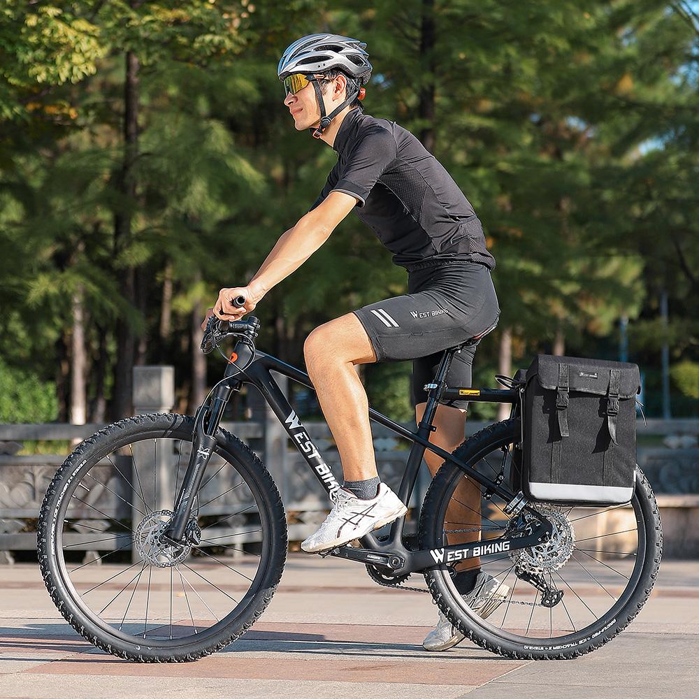 WEST BIKING Bike Rear Seats Bag Bicycle Riding Storage Bag Large Capacity Bicycle Rack Seats Trunk Bags Travel Luggage Cycling Bag