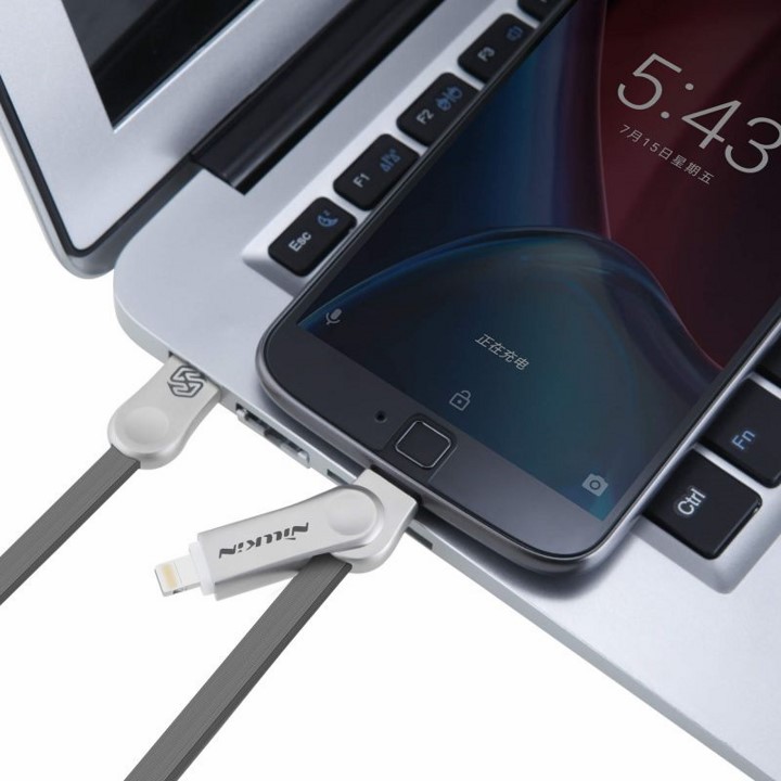 Cáp đa năng micro usb và lightning iPhone - iPad Nillkin - Hàng nhập khẩu