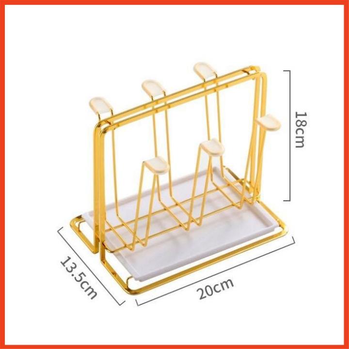 Giá,khay úp ly được mạ vàng sáng bóng bền bỉ tặng kèm hay hứng nước cao cấp