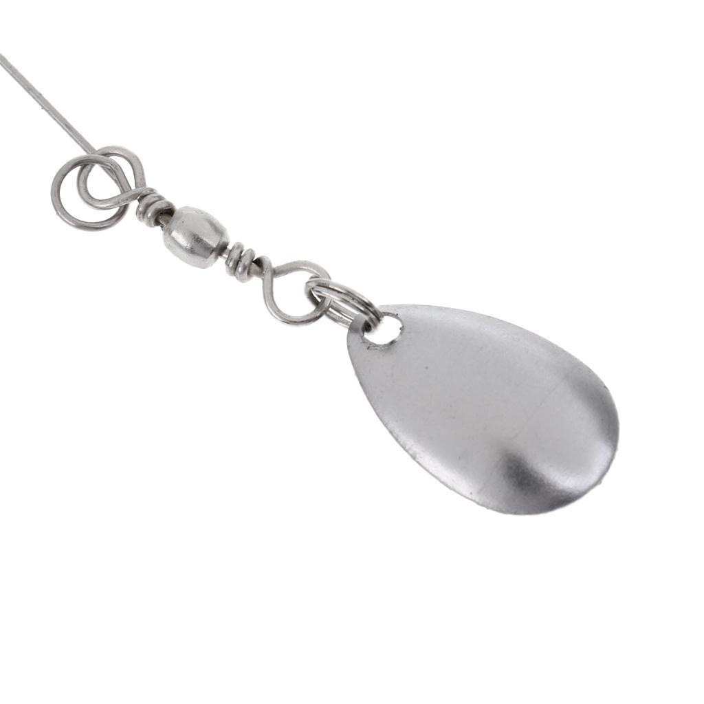 10Pcs Stainless Steel Spinnerbait Fishing Lures Spoons Rigs Fishing Accessories