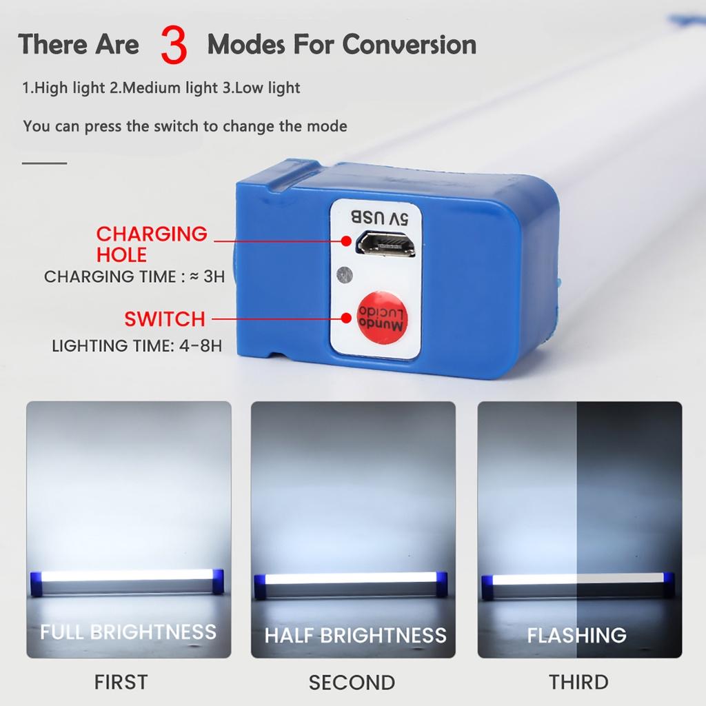 Đèn Led T5 Sạc USB Từ Tính Di Động Tiện Dụng Cho Hoạt Động Ngoài Trời