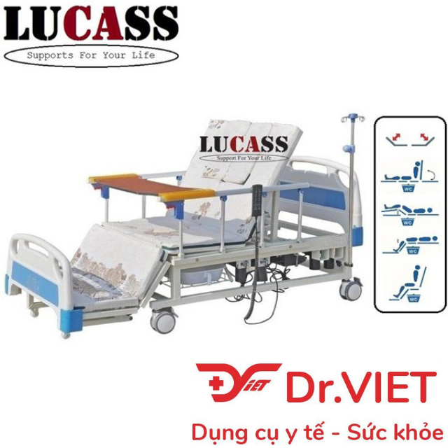 GIƯỜNG BỆNH NHÂN Y TẾ ĐIỆN CƠ ĐA CHỨC NĂNG LUCASS GB-T5D CHÍNH HÃNG NHẬP KHẨU GIÁ RẺ