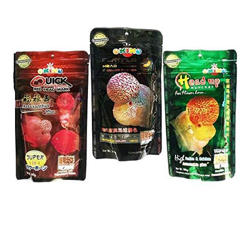 Thức ăn cá la hán Okiko lên ĐẨU, MÀU và CHÂU cho cá la hán 100g