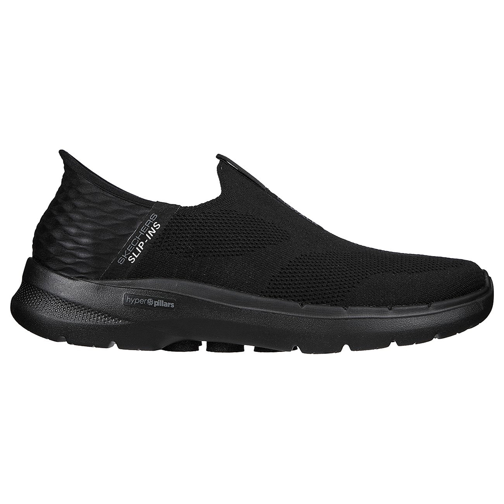 Skechers Nam Giày Thể Thao Xỏ Chân Đi Bộ Tập Gym, Thường Ngày, Đi Học, Đi Làm Slip-Ins GOwalk 6 Easy On Walking Air-Cooled Memory Foam Dual-Density, Hyper Pillar Technology, Ortholite, Ultra Go - 216278-BBK