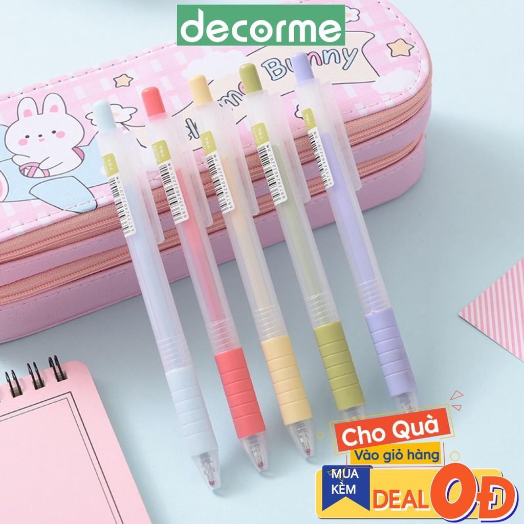 Bút gel bấm pastel JY 0.5mm Viết mực đen màu xinh xắn Văn phòng phẩm học sinh