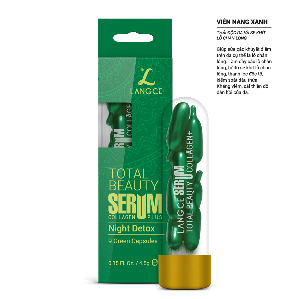 SERUM COLLAGEN+ ĐẸP DA VIÊN NANG XANH LANGCE