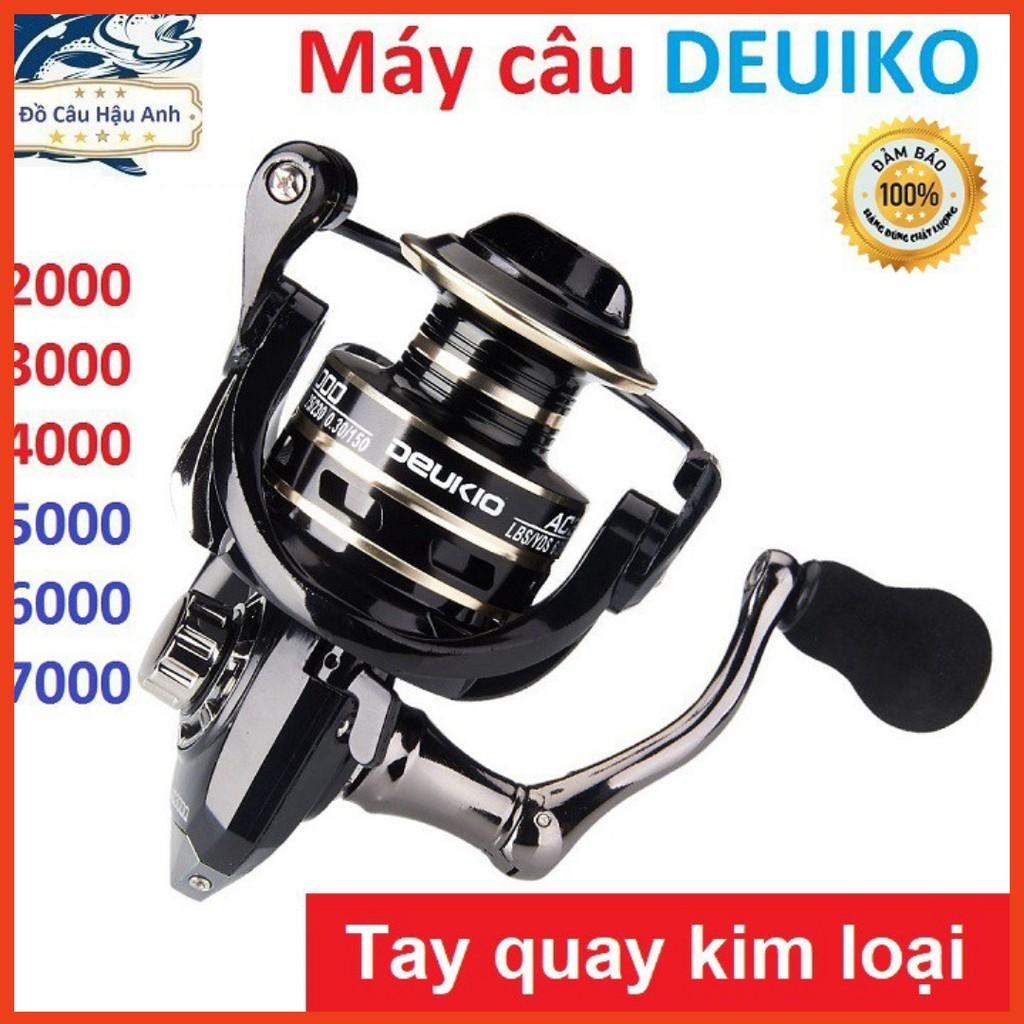 Máy câu cá kim loại DEUKIO AC 2000 - 7000 tay quay kim loại
