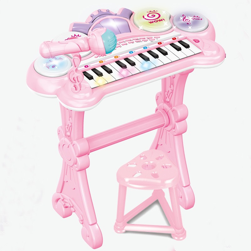 Đồ chơi bộ Đàn piano 2 màu hát được cho bé - Hộp quà tặng hấp dẫn