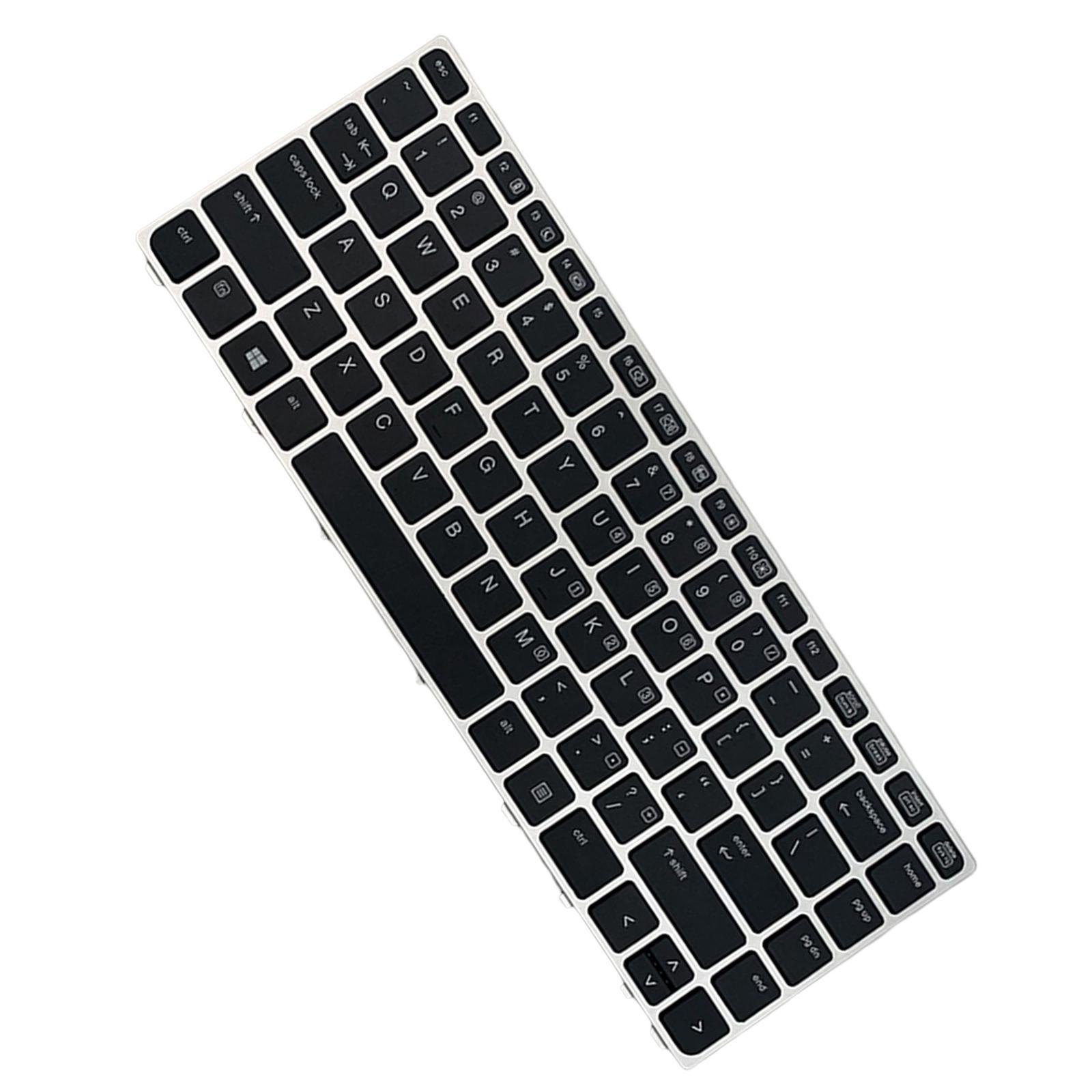 Laptop Replacement Keyboard, with Silver Frame US English for HP Elitebook Folio 9470M 9470 9480 9480M