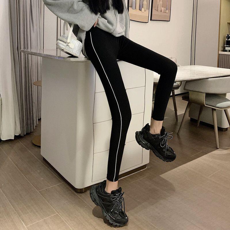 Quần legging len gân Quảng Châu dài đen thu đông