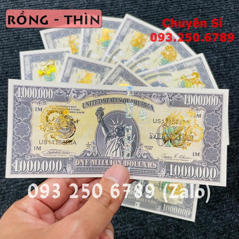 Tờ Triệu Đô 12 Con Giáp Mạ Vàng, Siêu Cấp Mỹ Có Bảo An Chống Giả, 1 Triệu Usd Kỉ Niệm - NELI - RƯỚC LỘC XUÂN