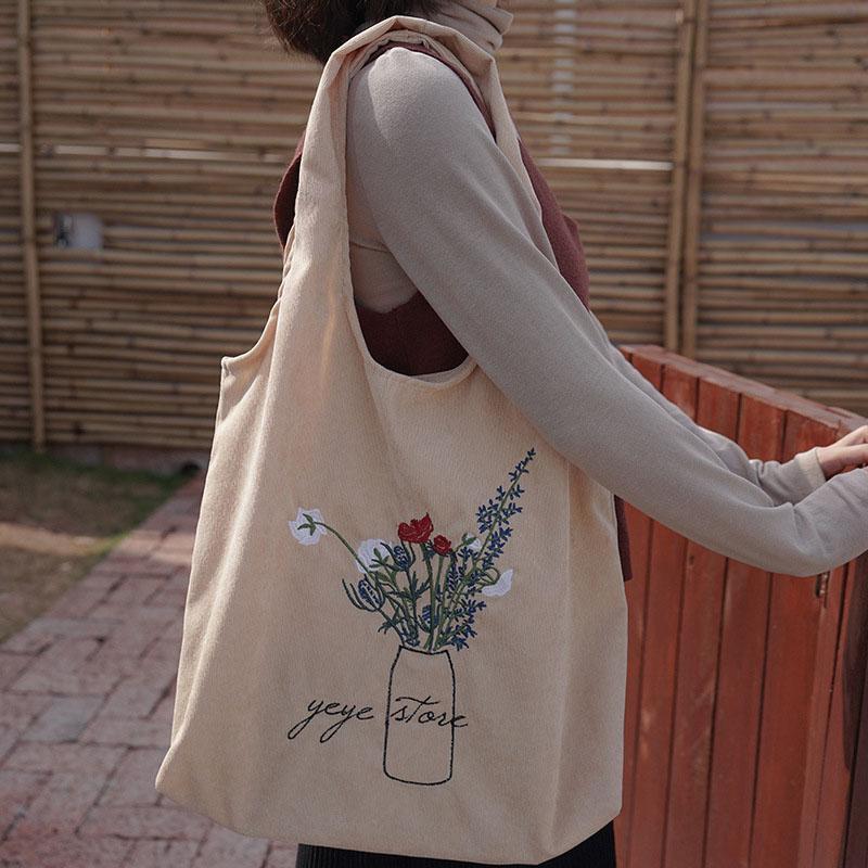 Túi tote vải canvas liền thân họa tiết đa dạng hot hit tặng quà xinh