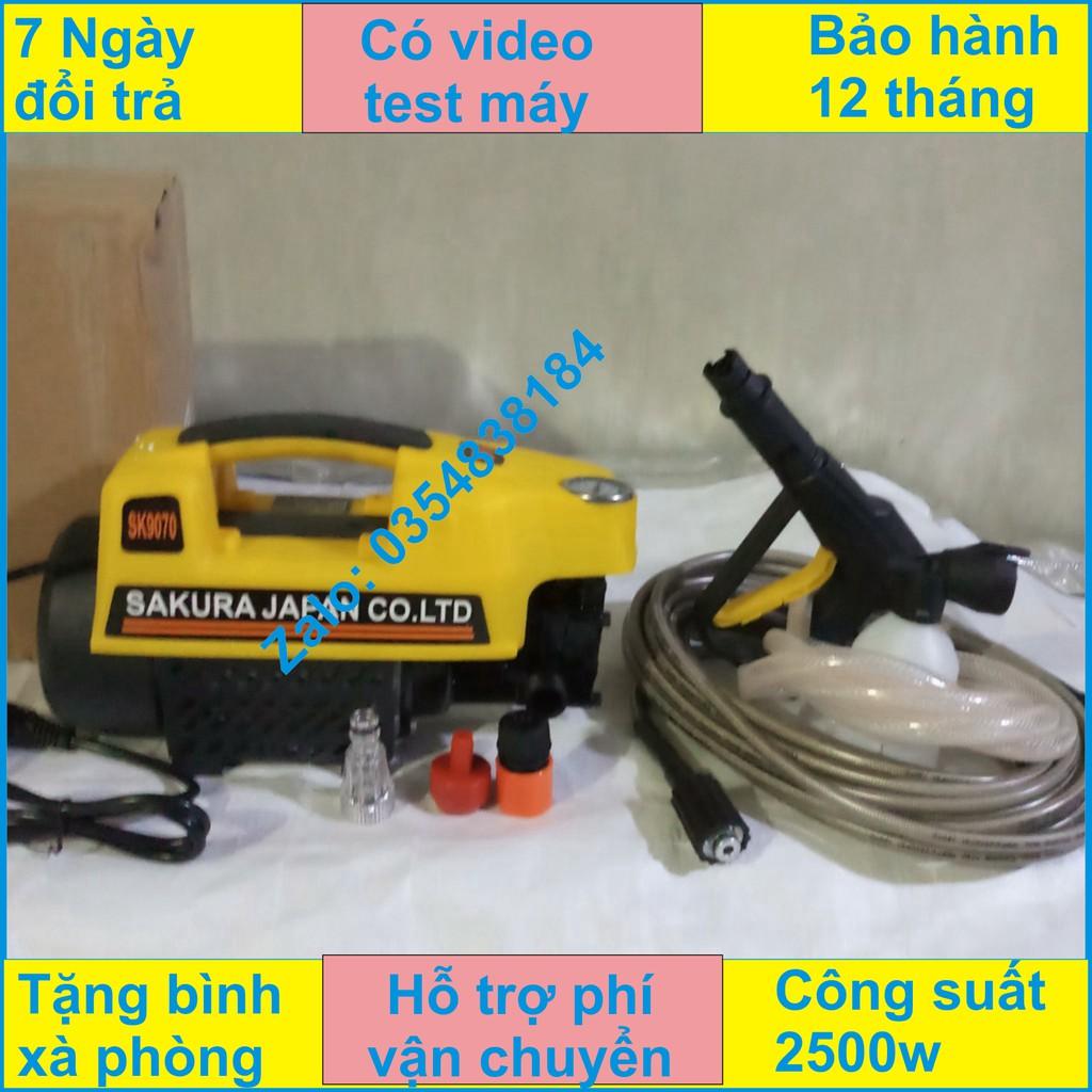 MÁY RỬA XE SAKURA 2500W LOẠI ĐẠI SK-9070 - Dây xịt dài 20 M