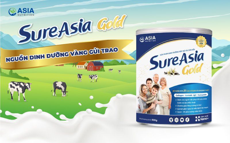 Sữa bột Sure Asia Gold En sure 900g thượng hạng nguyên liệu nhập khẩu từ Hoa Kỳ cao cấp