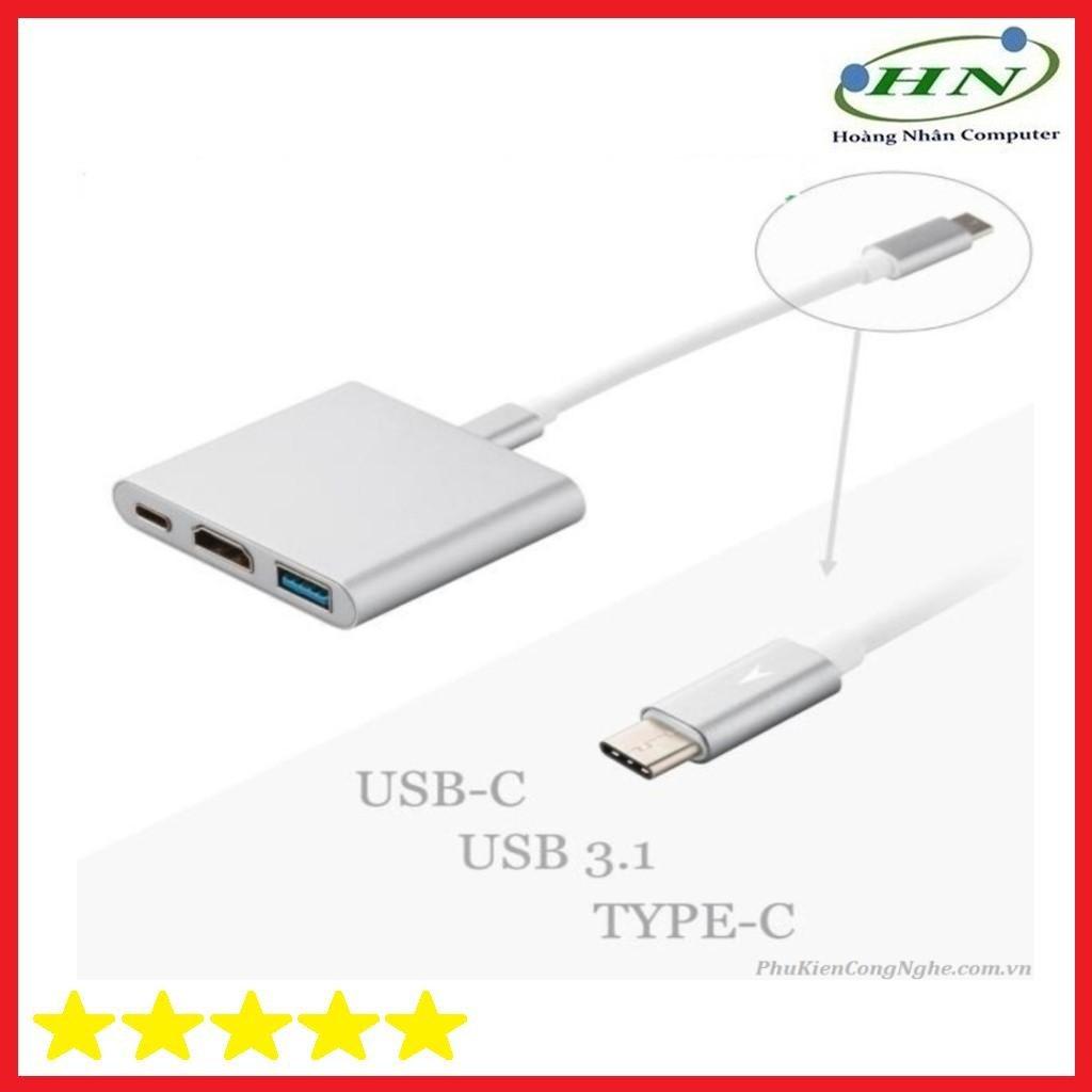 Cáp chuyển USB Type C sang HDMI + USB 3.0 + TypeC