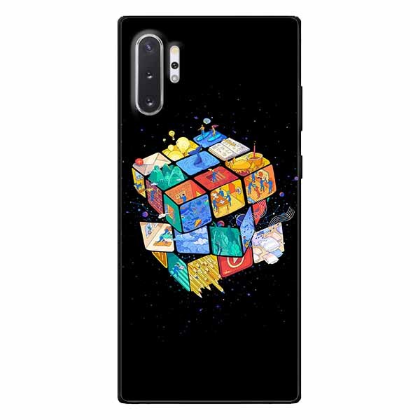 Ốp lưng in cho Samsung Note 10 Plus Rubik Vũ Trụ