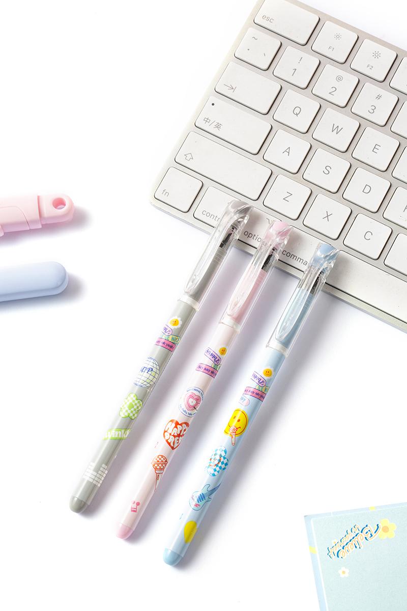 Bút Gel Deli 0.5 mm - Phiên Bản Sơn Tùng M-TP Giới Hạn - Deli G16-BL - Màu Xám - Mực Đen