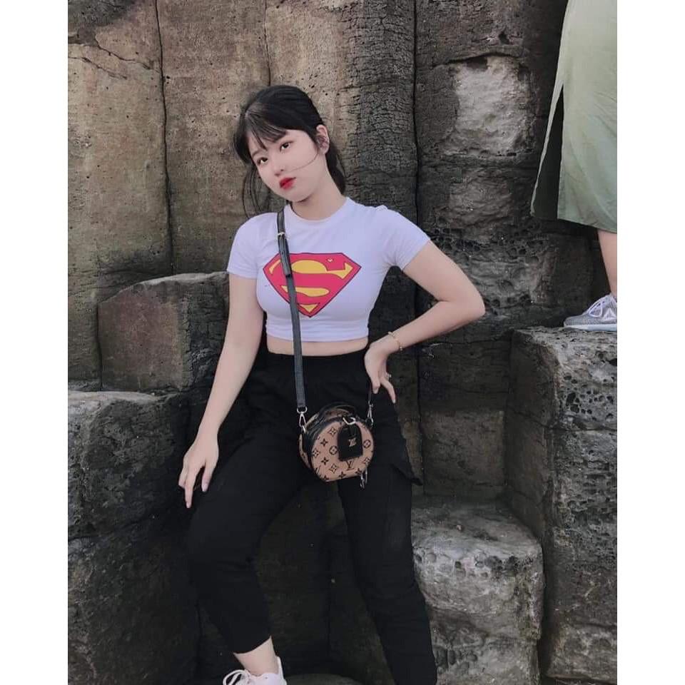 ÁO THUN CROPTOP ÔM BODY NGẮN CO GIÃN - ÁO KIỂU CRT NGẮN TAY CỔ TRÒN THỂ THAO KIM CƯƠNG GYM DIAMOND 71