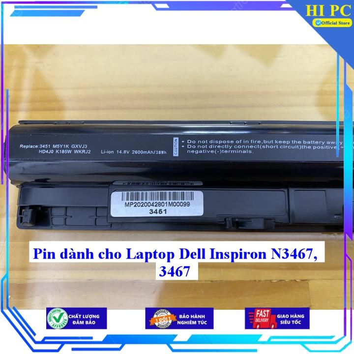 Pin dành cho Laptop Dell Inspiron N3467 3467 - Hàng Nhập Khẩu