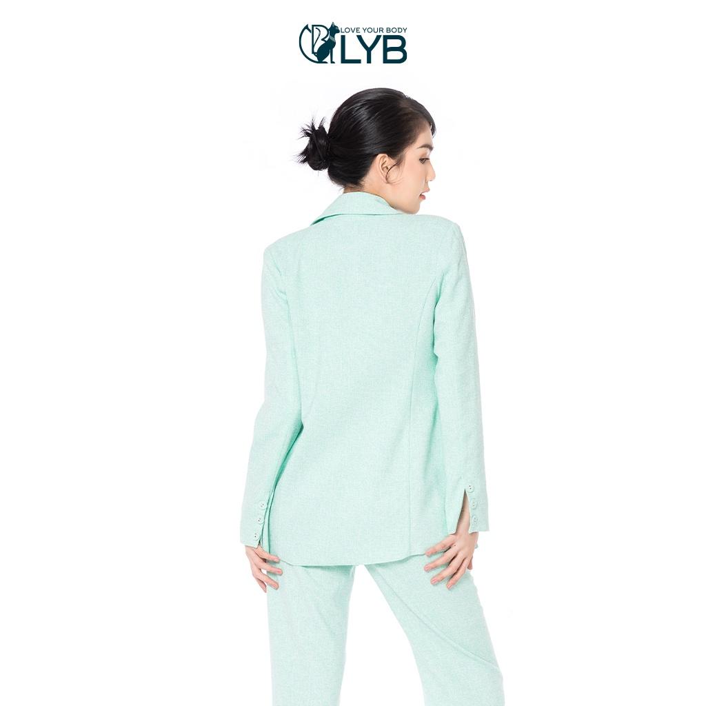Bộ vest áo blazer quần dài thanh lịch trẻ trung xanh ngọc LYB - FW22-O00001