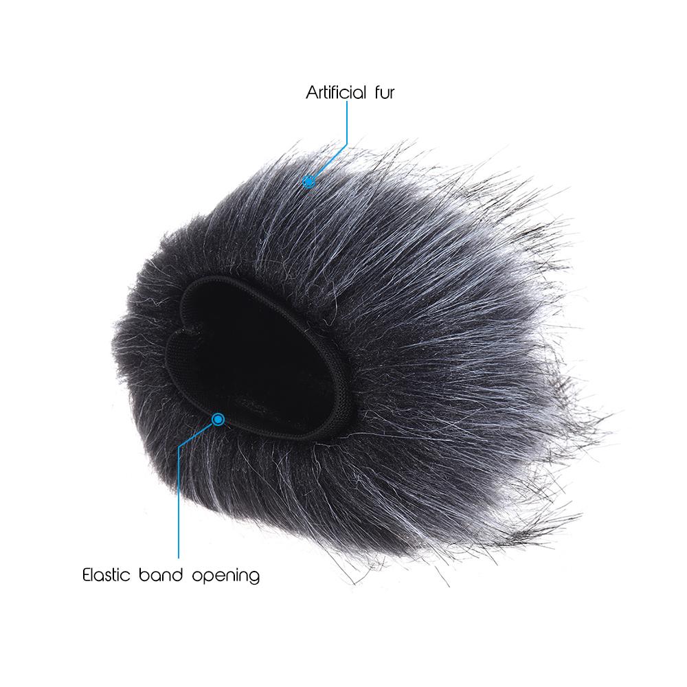 Kính chắn gió micrô ngoài trời có lông vũ EY-M23 kích thước 12cm * 12cm cho Zoom H1 H2N H4N Pro H6