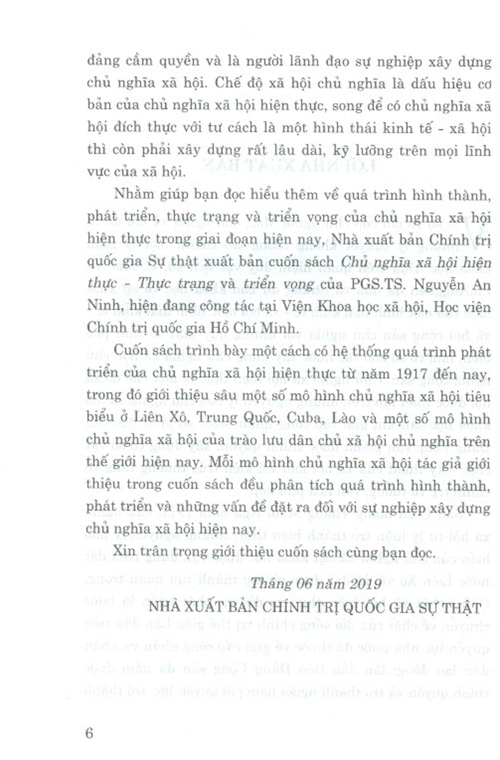 Chủ Nghĩa Xã Hội Hiện Thực – Thực Trạng Và Triển Vọng (Giáo Trình Đào Tạo Sau Đại Học Chuyên Ngành Chủ Nghĩa Xã Hội Khoa Học)