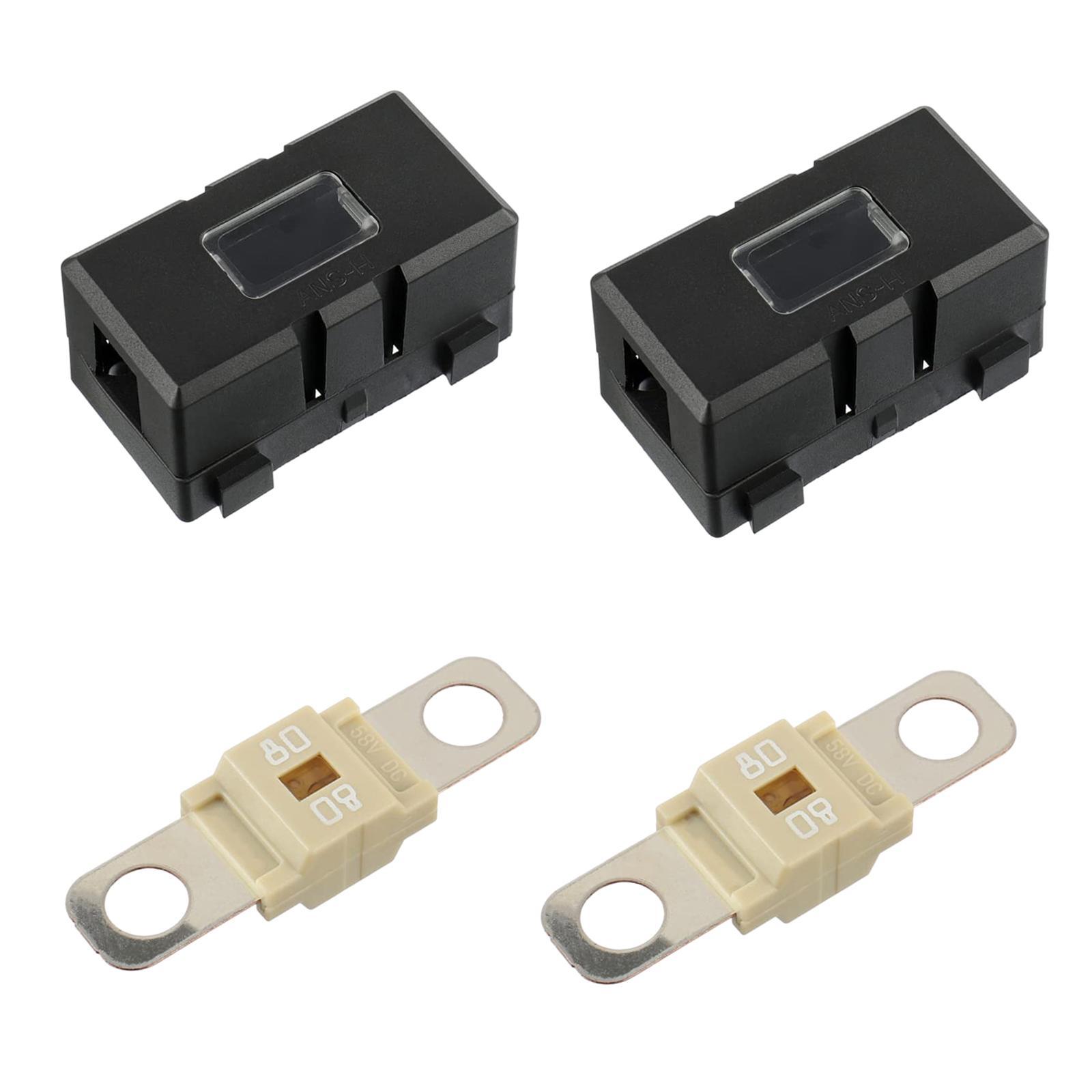 Car Fuse Holder with 2Pcs Fuses High Temperature Resistant Fuse Block Box  Fuse Vehicles Cars