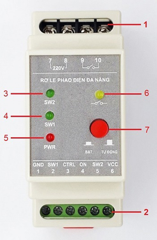 Rơ le an toàn cho phao điện công suất cao / Rơ le điều khiển đa năng