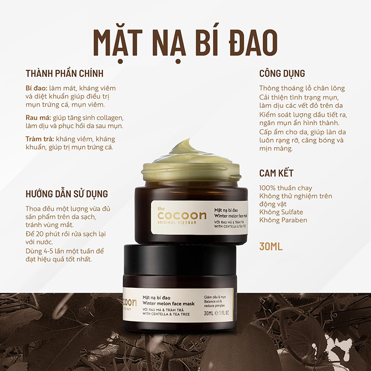 Mặt Nạ Bí Đao Cocoon 100ml