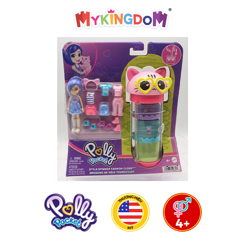 Đồ Chơi POLLY POCKET Tủ Xoay Thời Trang Của Polly Pocket - Bella Cat HKW07/HKW04