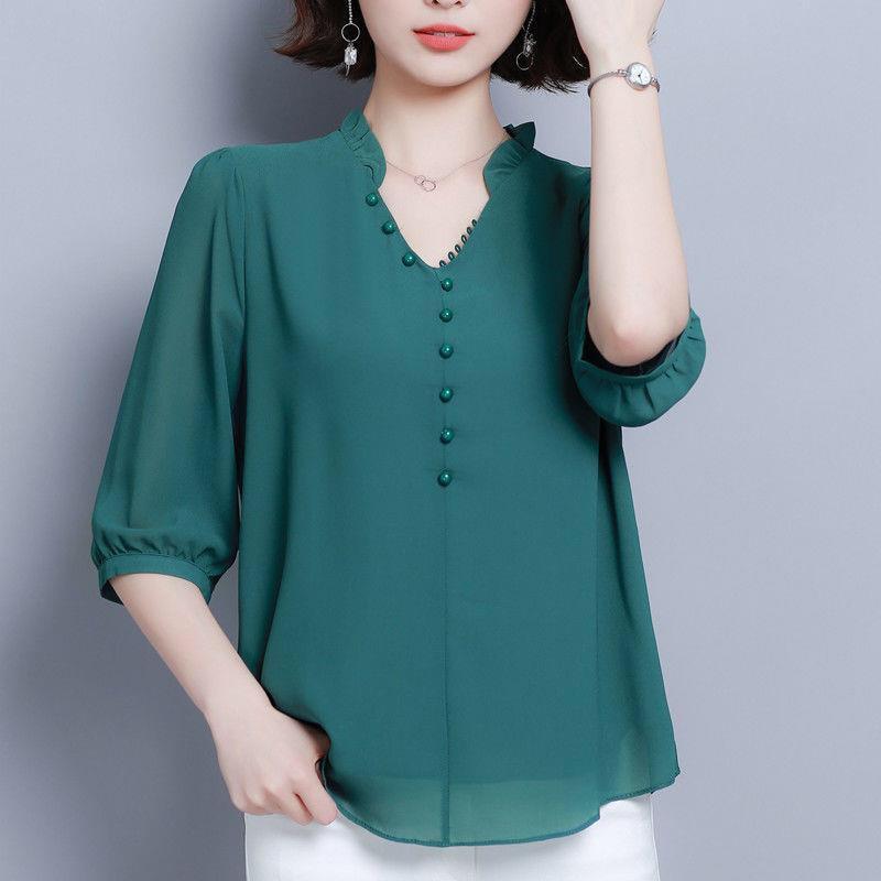Áo Sơ Mi Cho Mẹ Trung Niên, Áo Cho Mẹ Kiểu Dáng Cách Điệu Thanh Lịch Trẻ Trung