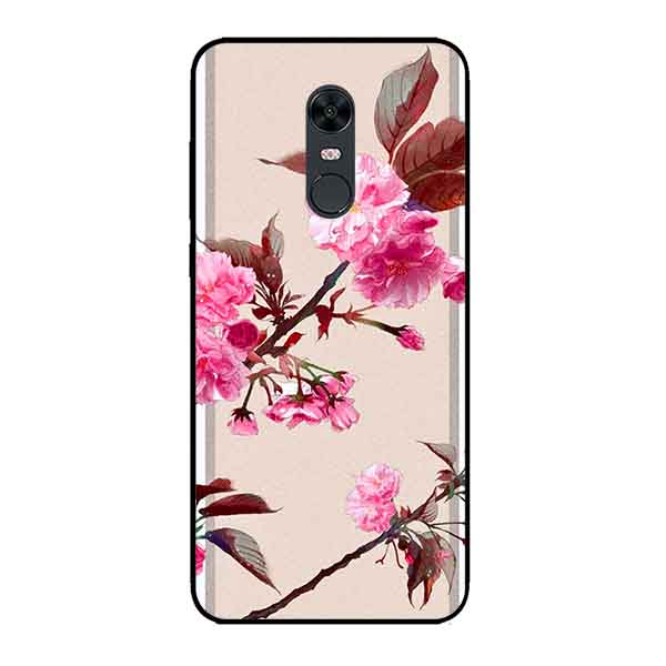 Ốp Lưng in cho Xiaomi Redmi 5 Mẫu Cành Hoa Đào - Hàng Chính Hãng