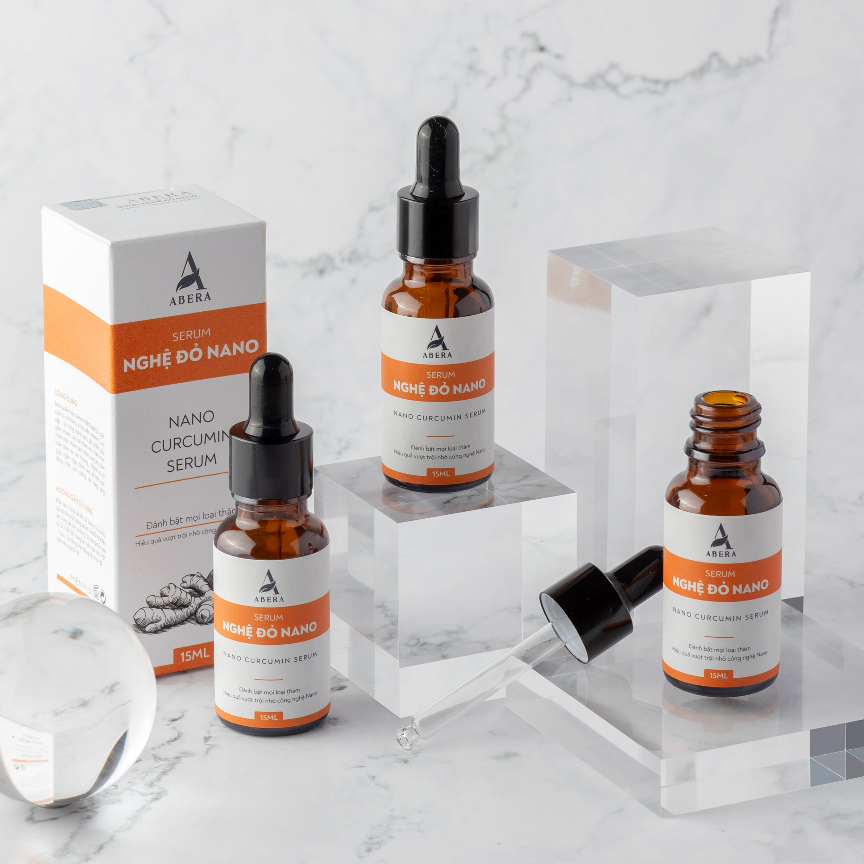 Combo 02 Serum Nghệ Đỏ Nano ABERA Cho Làn Da Trắng Mịn, Giảm thâm, Serum mờ thâm nhanh chóng, hiệu quả