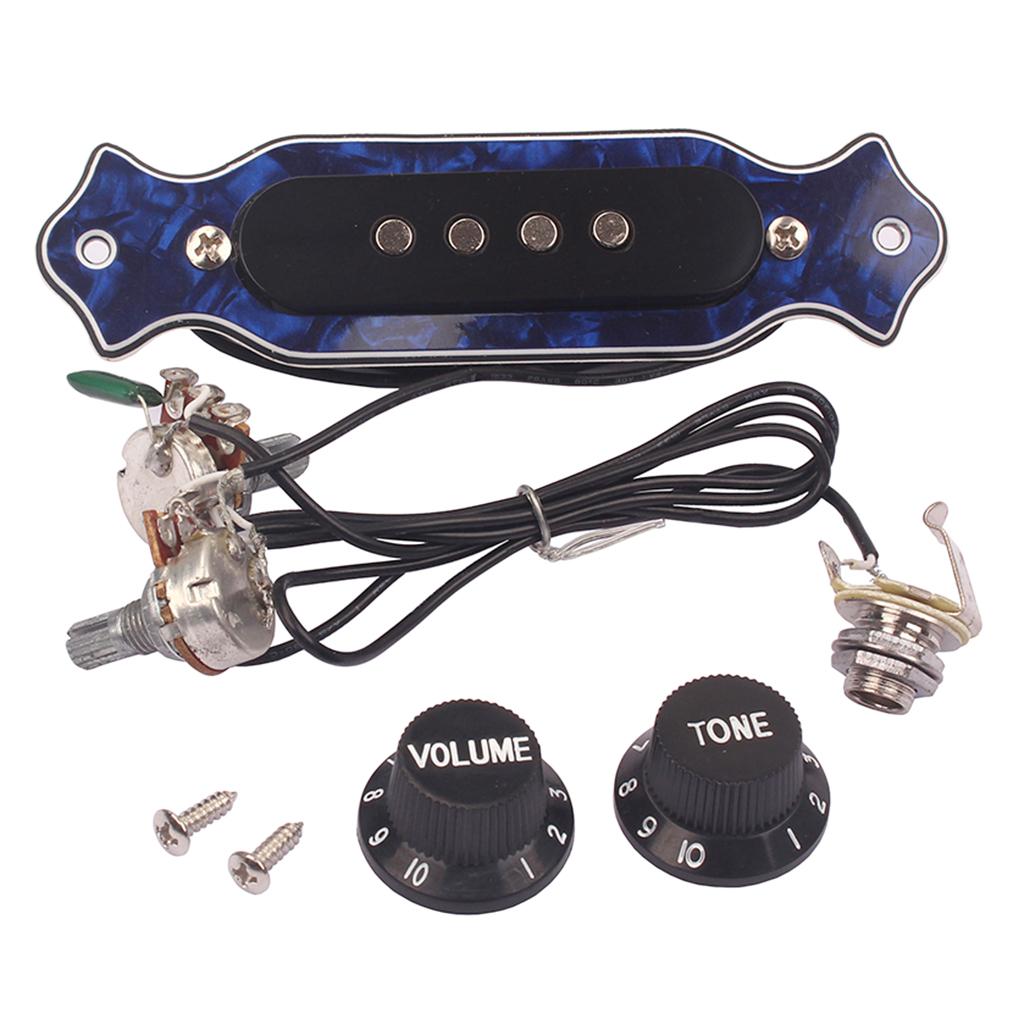 Sunnimix 4 Dây Đàn Guitar Bán Tông Điều Khiển Âm Lượng W/Màu Nút Âm Lượng Cho Đàn Ukulele