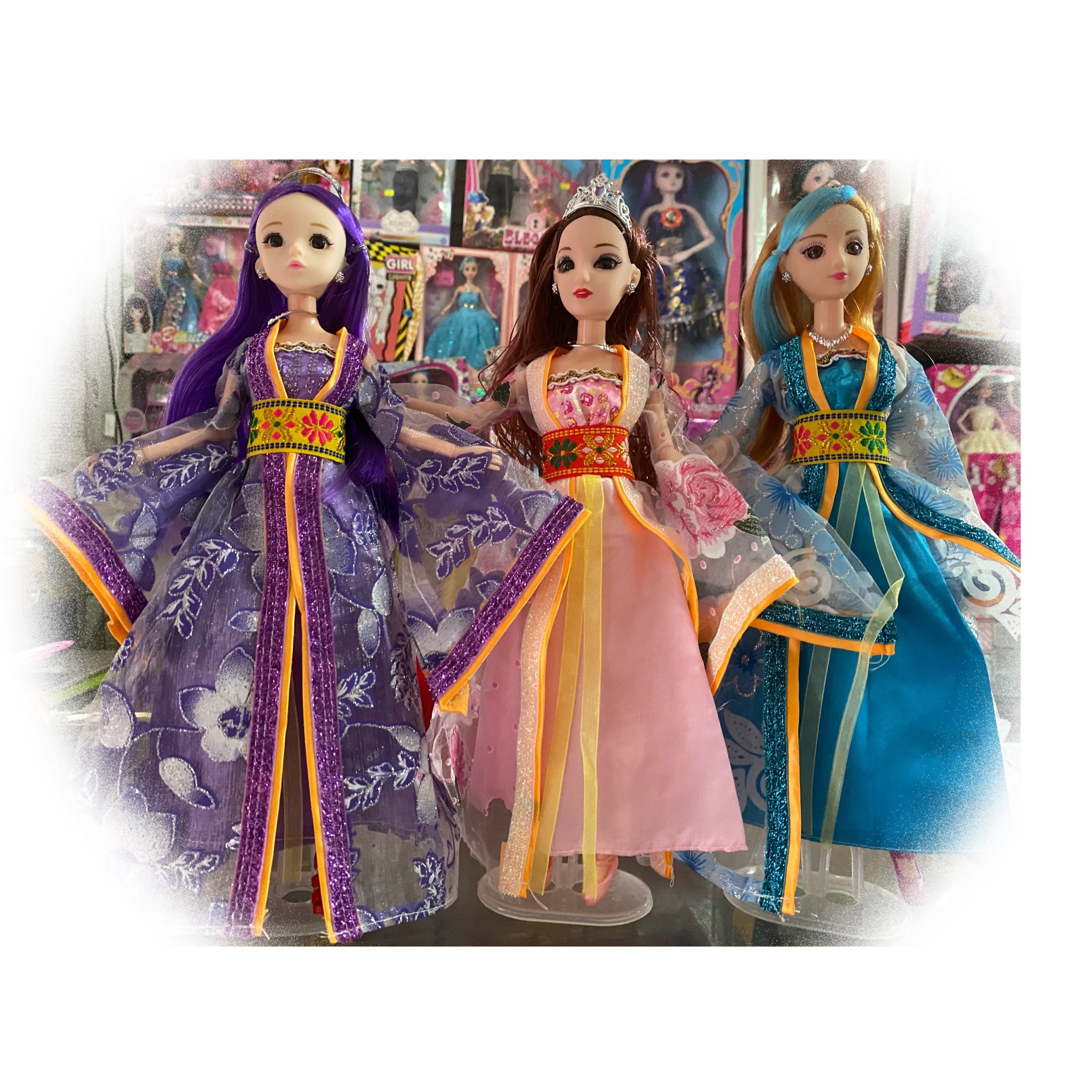 Búp bê áo cổ trang - 1 bê màu áo ngẫu nhiên
