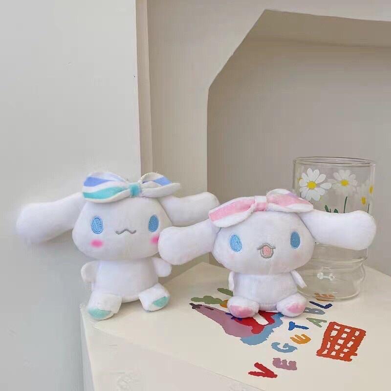 Móc Khóa Chú Chó Bông Cinnamoroll Mini Dễ Thương Treo Balo Túi Xách Phụ Kiện Gấu Bông Mini Treo Trang Trí