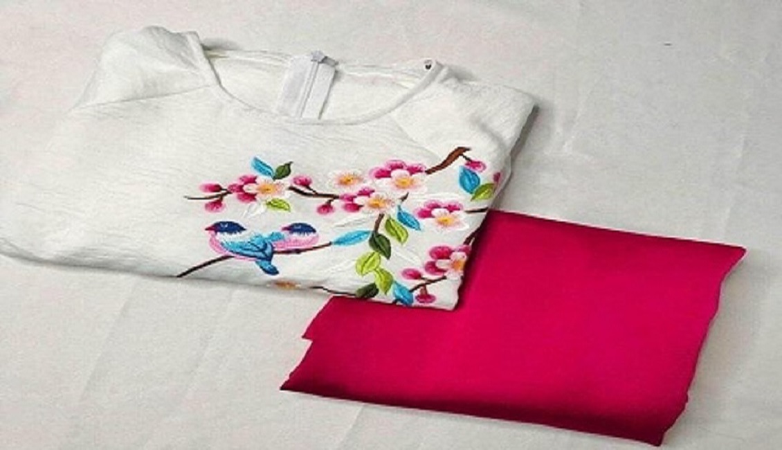 Áo Dài Thêu Truyền Thống Lụa Tô Châu Cao Cấp - Áo Dài Mian