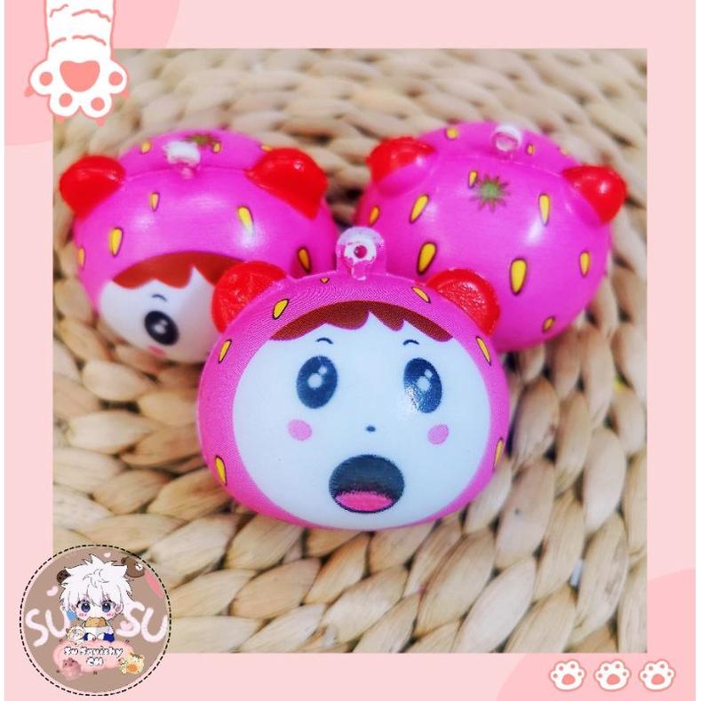 Squishy Cậu Bé Trái Cây Mini Móc Khóa