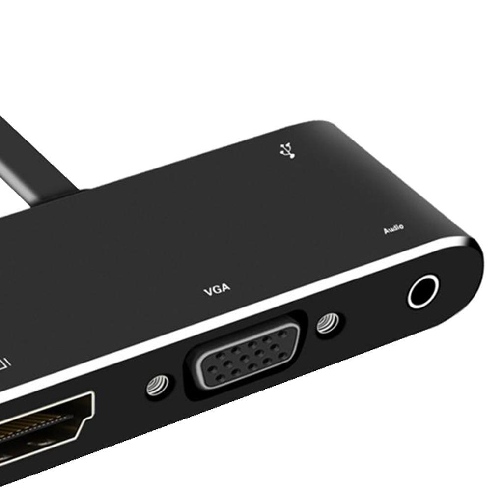 USB C Hub USB Type C 3.1 VGA Adapter Dock with 4K HDMI PD Charge for MacBook
