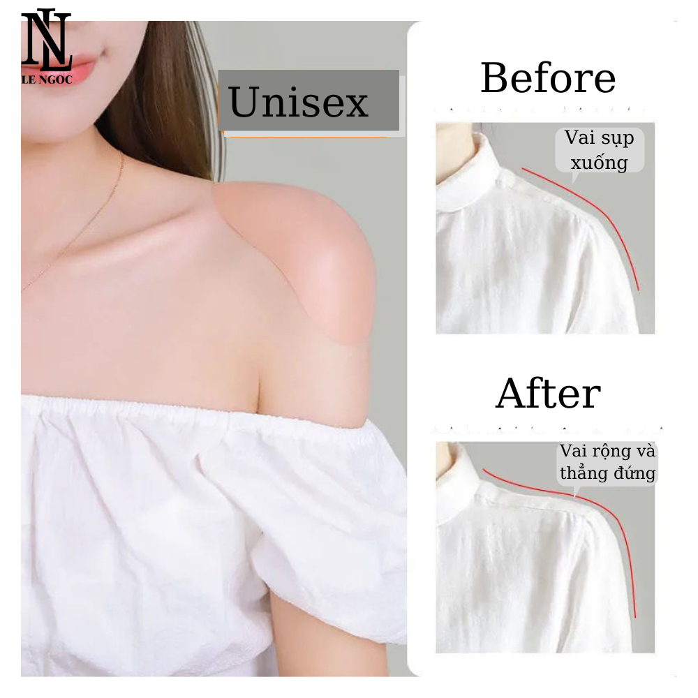 Bộ 2 miếng độn vai da xốp, miếng nâng vai tạo dáng định hình -LN088